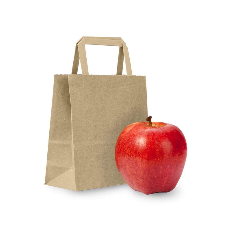 Reli. 100 Pack | 7"x3.15"x8" | Small Brown Paper Bags w/Handles | Kraft Paper Shopping, Brown Kraft Bag for Retail, Merchandise, To Go, Parties - Image 2